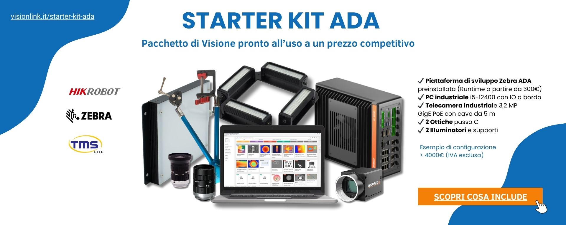 Starter Kit ADA: kit completo e pronto all’uso per avviare test e sviluppo di applicazioni di visione